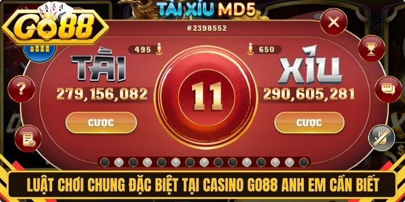 Luật chơi chung đặc biệt tại casino Go88 anh em cần biết